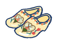 Illustration of wooden shoes